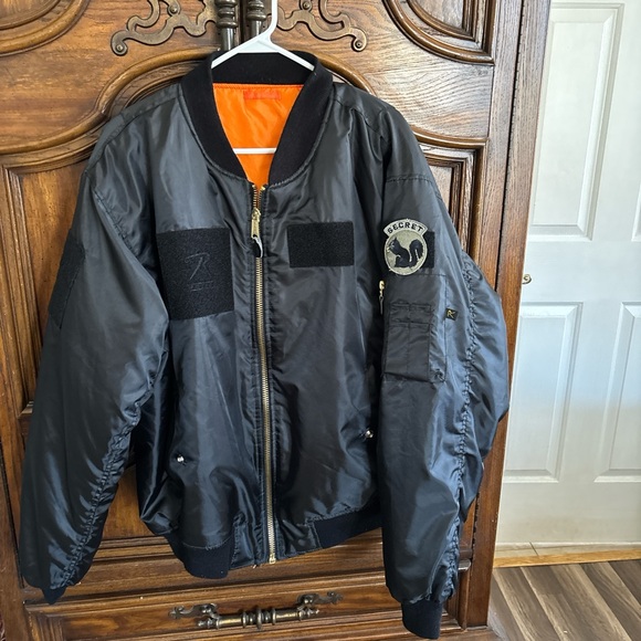 Rothco Flyer Black and orange reversible Bomber Jacket - Picture 1 of 9